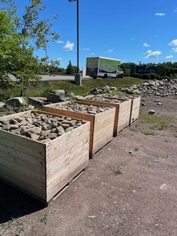 3-6" Washed, Round Riverstone $300 per ton, 2 tons per pallet